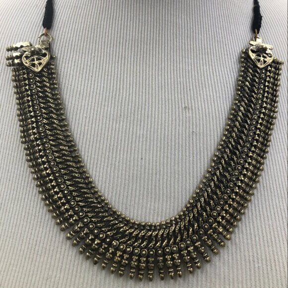 Afghan Vintage Choker Metal Necklace, Statement Choker, Traditional Handmade - Picture 9 of 9